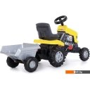 Каталки, педальные машинки Полесье Каталка-трактор с педалями Turbo с полуприцепом 89328