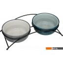 Миски, поилки, кормушки для животных Trixie 24535 (серый/бирюзовый)