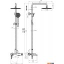 Душевые системы и гарнитуры Rubineta Olo + Ultra-10 SW DV3/4 625125