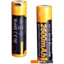 Батарейки, аккумуляторы, зарядные Fenix 18650 Li-Ion 2600mAh Micro USB