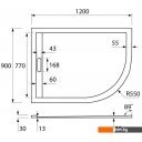 Душевые поддоны Cezares TRAY-AS-RH-120/90-550-30-W-L