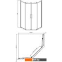 Душевые кабины Adema Glass Line Penta-90 (тонированное стекло)