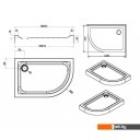 Душевые поддоны AM.PM Like 120 W83T-302L120W левосторонний