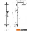 Душевые системы и гарнитуры Rubineta Olo BK + Thermo-15 BK 625038