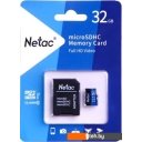 Карты памяти Netac P500 Standard 32GB NT02P500STN-032G-R + адаптер