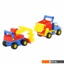 Игрушечный транспорт Полесье КонсТрак автомобиль-самосвал + КонсТрак экскаватор колёсный 0452