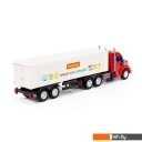 Игрушечный транспорт Полесье Профи Тягач с полуприцепом 93462 (красный/белый)