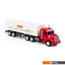 Игрушечный транспорт Полесье Профи Тягач с полуприцепом 93462 (красный/белый)