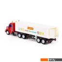 Игрушечный транспорт Полесье Профи Тягач с полуприцепом 93462 (красный/белый)