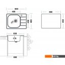 Кухонные мойки Ukinox Гранд GRM600.480 GT6K 1R