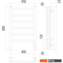 Полотенцесушители TERMINUS Аврора П6 400x650 нп электро (хром)