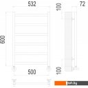 Полотенцесушители TERMINUS Аврора П6 500x600 нп (хром)