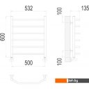 Полотенцесушители TERMINUS Виктория П6 500x600 нп (хром)