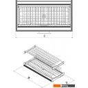 Принадлежности для мытья, сушки, хранения посуды Starax S-5159-A (с алюминиевой рамкой/антрацит)