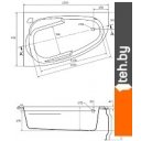 Ванны Cersanit Joanna 150x95 R (с ножками и экраном)