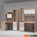 Полки, стеллажи, системы хранения Памир ПКС-8 185.2x38.4x36 (дуб сонома/белый глянец)