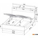 Кровати Интерлиния Quartz QZ-К160 с ПМ (белый платинум/бетон)