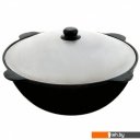 Казаны Davr Metall с крышкой плоское дно (10 л)