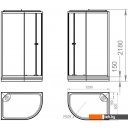 Душевые кабины Domani-Spa Delight 128 120x80 L (сатин-матированное стекло/белый)