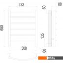 Полотенцесушители TERMINUS Классик П6 500x650 бп левый электро (хром)