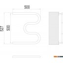Полотенцесушители TERMINUS М-образный 3/4 500x500 (боковое подключение, хром)