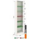 Полки, стеллажи, системы хранения Кортекс-мебель Бинго км.02565 40x202 (белый)