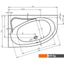 Ванны Riho Lyra 170x110 (левая, с ножками)