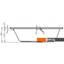 Ванны Riho Lyra 170x110 (левая, с ножками)