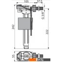 Комплектующие для унитазов, писсуаров, биде Alcaplast A160-3/8