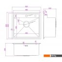 Кухонные мойки ARFEKA AF 520*490 Black PVD Nano