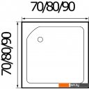 Душевые поддоны River Wemor 80/24 S