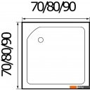 Душевые поддоны River Wemor 80/24 S