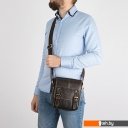 Женские и мужские сумки Poshete 196-3490-DBW (коричневый)