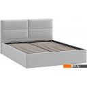 Кровати Трия Глосс универсальный тип 1 с ПМ 160x200 (велюр Confetti Silver)