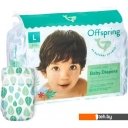 Детские подгузники Offspring L 9-13 кг Листочки (36 шт)