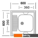 Кухонные мойки Mixline 310356 (правая, матовая, 0.4 мм)