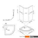 Душевые кабины Triton Альфа Блэк 90х90 (прозрачное стекло)