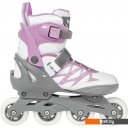 Роликовые коньки Ricos Stream PW-153A S (р. 33-36, белый/лиловый)