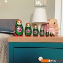 Развивающие игрушки Брестская Фабрика Сувениров В зеленом платке и сарафане с розами (набор 7 шт)