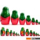 Развивающие игрушки Брестская Фабрика Сувениров В зеленом платке и сарафане с розами (набор 7 шт)