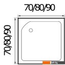 Душевые поддоны River Wemor 90/24 S