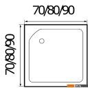 Душевые поддоны River Wemor 90/24 S