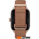 Умные часы и браслеты Amazfit GTS 4 (золотистый, с коричневым нейлоновым ремешком)