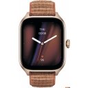 Умные часы и браслеты Amazfit GTS 4 (золотистый, с коричневым нейлоновым ремешком)