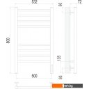 Полотенцесушители TERMINUS Аврора П8 500x800 КС 9003 электро (белый) Полотенцесушители TERMINUS Аврора П8 500x800 КС 9003 электро (белый)