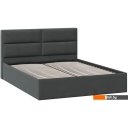 Кровати Трия Глосс универсальный тип 1 с ПМ 160x200 (велюр графит)