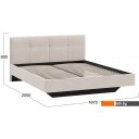 Кровати Трия Элис тип 1 с мягкой обивкой 160x200 (велюр бежевый)