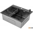 Кухонные мойки Saniteco 6050 Nano (с сифоном, дозатором и коландером)