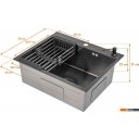 Кухонные мойки Saniteco 6050 Nano (с сифоном, дозатором и коландером)