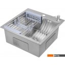Кухонные мойки Saniteco 5050 (с сифоном, дозатором и коландером) Кухонные мойки Saniteco 5050 (с сифоном, дозатором и коландером)